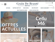 Tablet Screenshot of graindebeaute-merville.fr